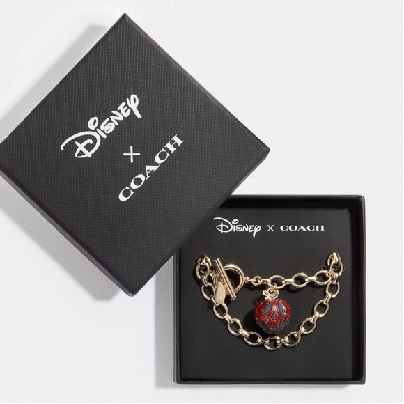 DISNEY X COACH Snow White Poision Apple Gold Bracelet Limited Edition NEW - Picture 3 of 4